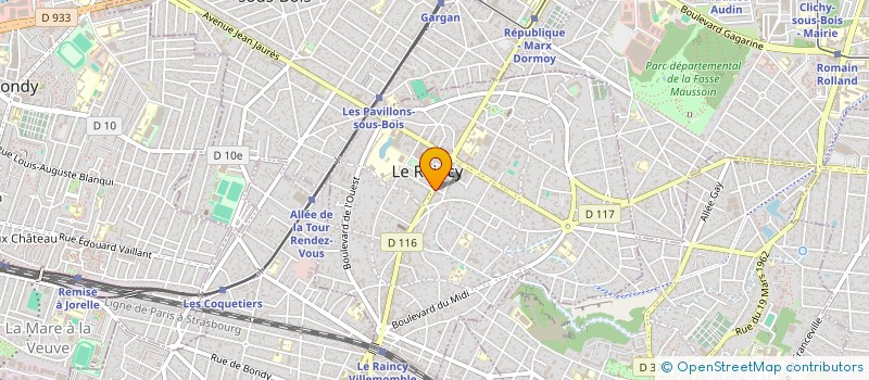 localisation de l'entreprise FREDERIC AUGER, HUISSIER DE JUSTICE ASSOCIE à LE RAINCY