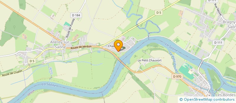 localisation de l'entreprise FREDERIC CHARY TRANSPORT à ALLEREY-SUR-SAONE