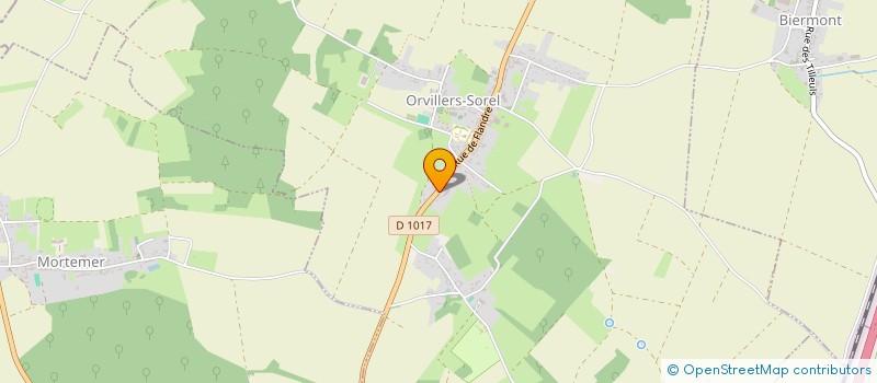 localisation de l'entreprise FREDERIC ET CHRISTELLE MOREL  ORVILLERS-SOREL