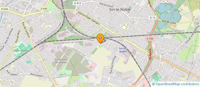 localisation de l'entreprise FREDERIC EVIN ELECTRICITE à SIN-LE-NOBLE