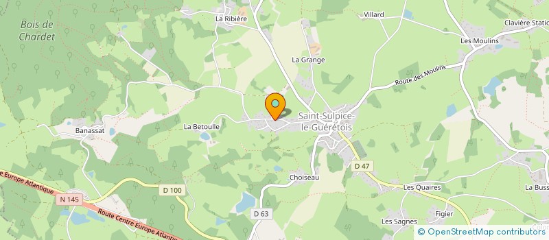 localisation de l'entreprise FREDERIC FOURNIOUX à SAINT-SULPICE-LE-GUERETOIS