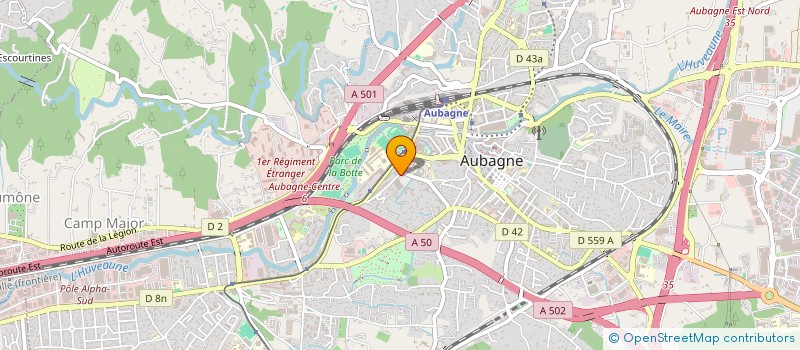 localisation de l'entreprise FREDERIC GRILLOTTI MACONNERIE COUVERTURE à AUBAGNE