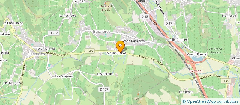 localisation de l'entreprise FREDERIC MERLE à BUSSIERES