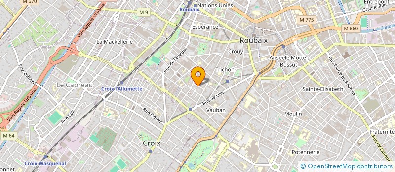 localisation de l'entreprise FREDERIC MOULIN - ARCHITECTE  ROUBAIX