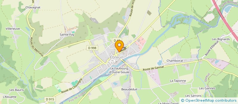 localisation de l'entreprise FREDERIC SAUVE  EBREUIL