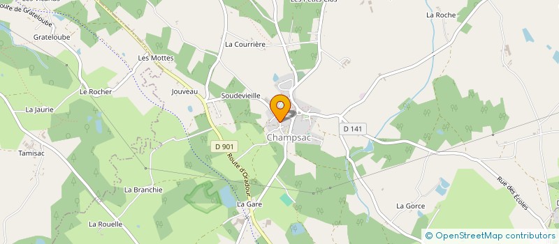 localisation de l'entreprise FREDON TERROIR  CHAMPSAC