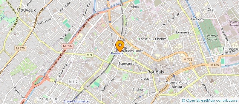 localisation de l'entreprise FREE D'HOMMES  ROUBAIX