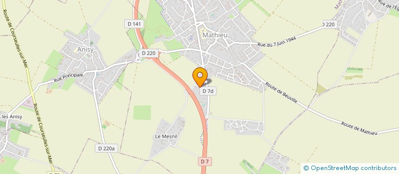 localisation de l'entreprise FREE-ELEC à MATHIEU