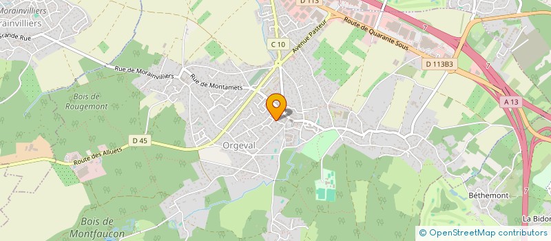 localisation de l'entreprise FREE FROG à ORGEVAL