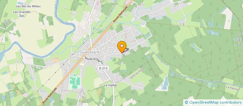 localisation de l'entreprise FREE ROAD  GUECELARD