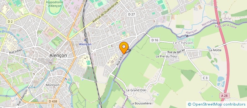 localisation de l'entreprise FREE WHEELS à ALENCON