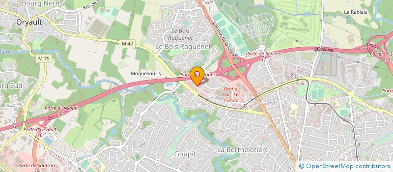 localisation de l'entreprise FREECOM SARL à ORVAULT