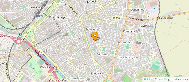 localisation de l'entreprise FREELIGHT à REIMS