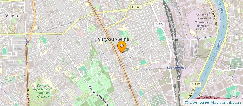 localisation de l'entreprise FREESIA à VITRY-SUR-SEINE