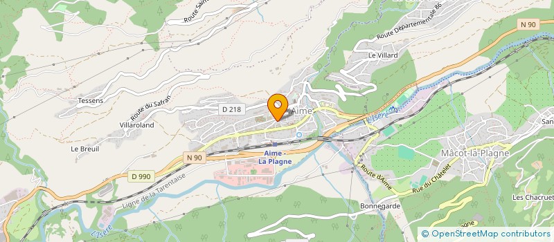 localisation de l'entreprise FREESKI PROJECT  AIME-LA-PLAGNE