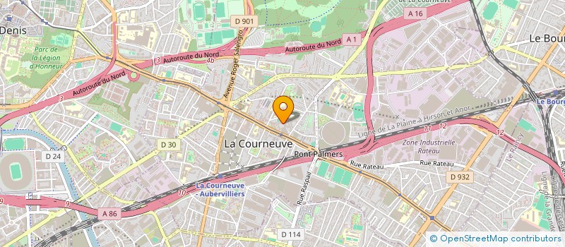 localisation de l'entreprise FREESYCLOS à LA COURNEUVE