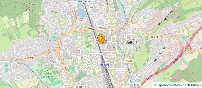 localisation de l'entreprise FREGATE à BELFORT