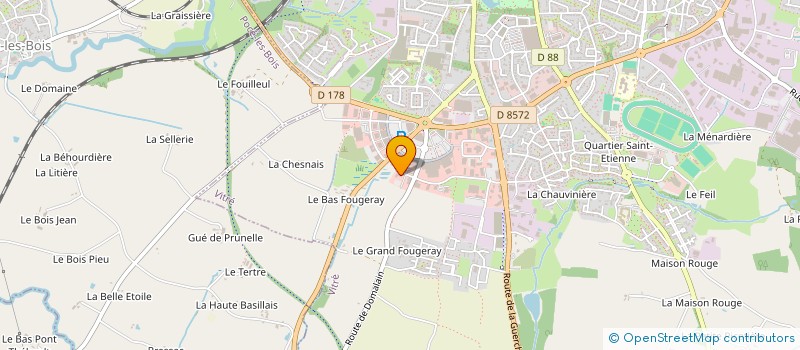 localisation de l'entreprise FREGATE  VITRE