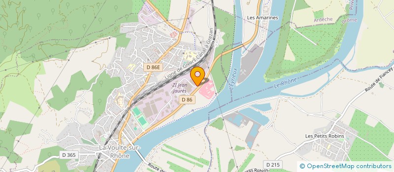 localisation de l'entreprise FREGATE AERO à LA VOULTE-SUR-RHONE