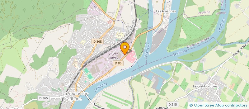 localisation de l'entreprise FREGATE AERO SUD à LA VOULTE-SUR-RHONE