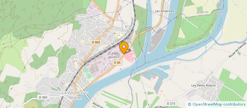localisation de l'entreprise FREGATE MECA à LA VOULTE-SUR-RHONE