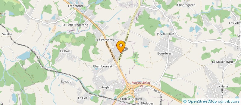 localisation de l'entreprise FREGEFOND AUTOMOBILES à COUZEIX
