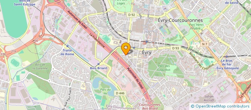localisation de l'entreprise FREGI à EVRY-COURCOURONNES