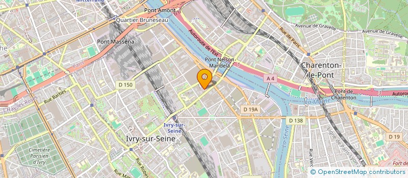 localisation de l'entreprise FREGIL à IVRY-SUR-SEINE