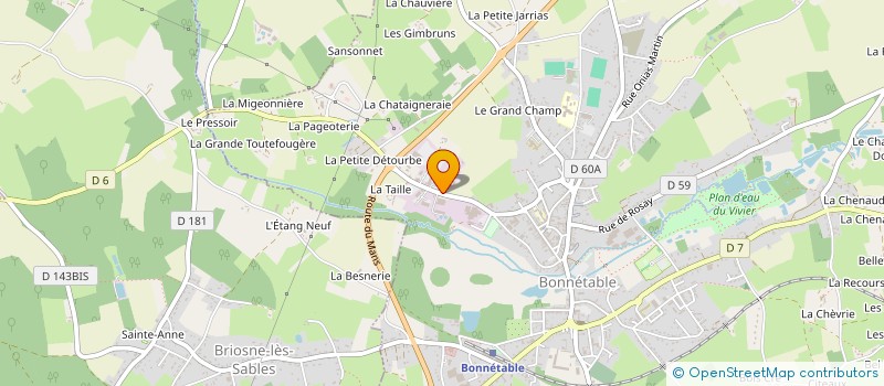 localisation de l'entreprise FREIX SARL à BONNETABLE
