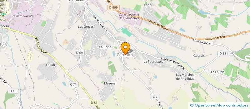 localisation de l'entreprise FREJAIROLLES CAMBON COLLINES  FREJAIROLLES