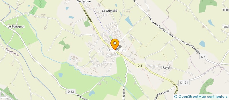 localisation de l'entreprise FREJAIROLLES RUGBY XIII  FREJAIROLLES