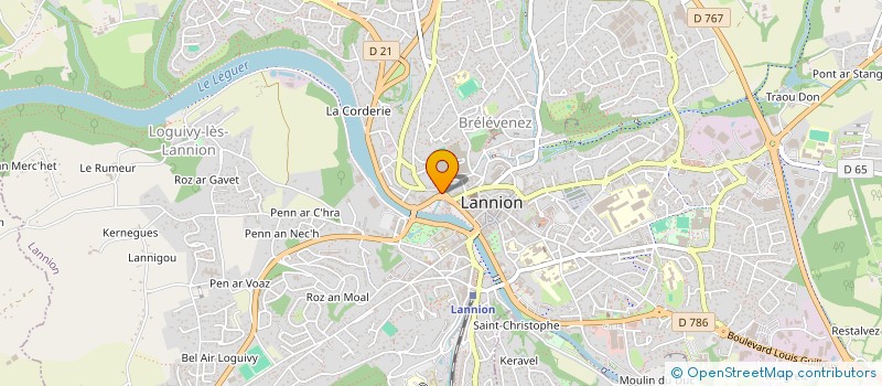 localisation de l'entreprise FRELAN à LANNION