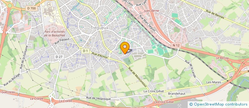 localisation de l'entreprise FRELAUDEN  TREGUEUX