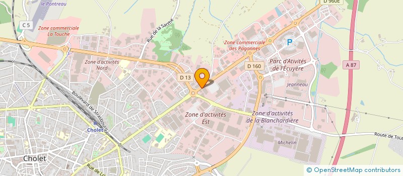 localisation de l'entreprise FREMONDIERE à CHOLET