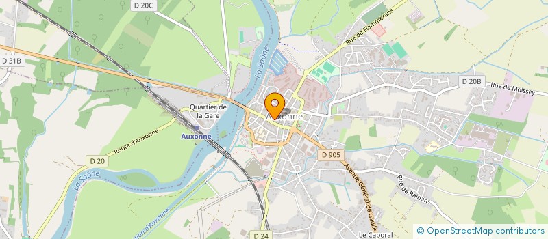 localisation de l'entreprise FRENCH VAPE à AUXONNE
