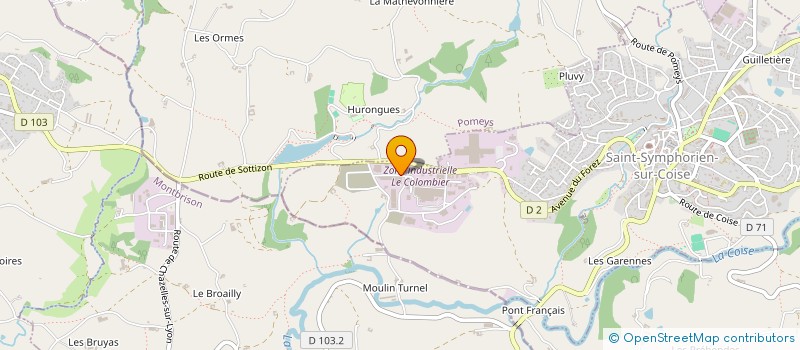 localisation de l'entreprise FRENCHYS DISTRIBUTION à SAINT-SYMPHORIEN-SUR-COISE