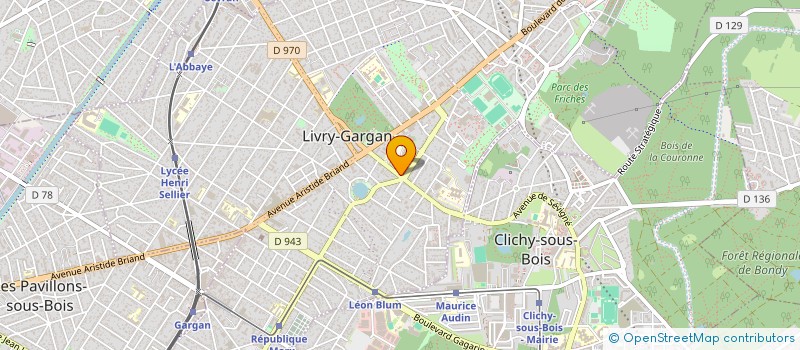 localisation de l'entreprise FREQUENCE à LIVRY-GARGAN