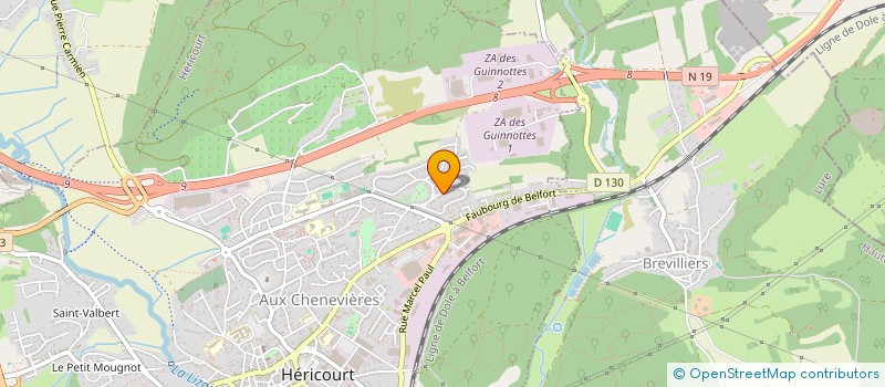 localisation de l'entreprise FREQUENCE 70 CB RADIO HERICOURT  HERICOURT