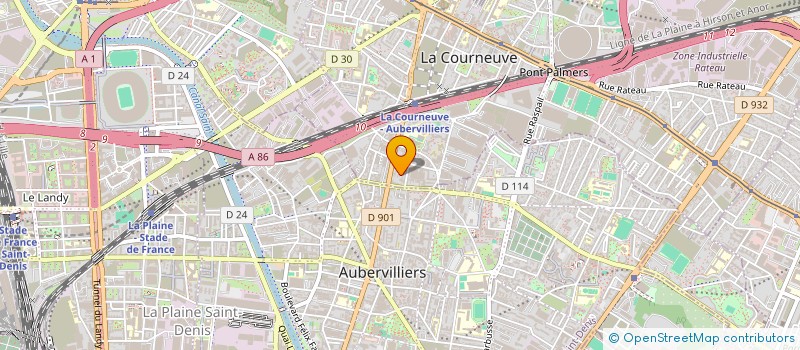 localisation de l'entreprise FREQUENCE à LA COURNEUVE