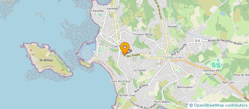 localisation de l'entreprise FREQUENCE BIEN-ETRE  TREBEURDEN