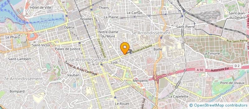 localisation de l'entreprise FREQUENCE CORPORELLE DANSE ET ART-THERAPIE  MARSEILLE