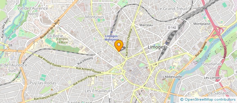 localisation de l'entreprise FREQUENCES PLUS à LIMOGES