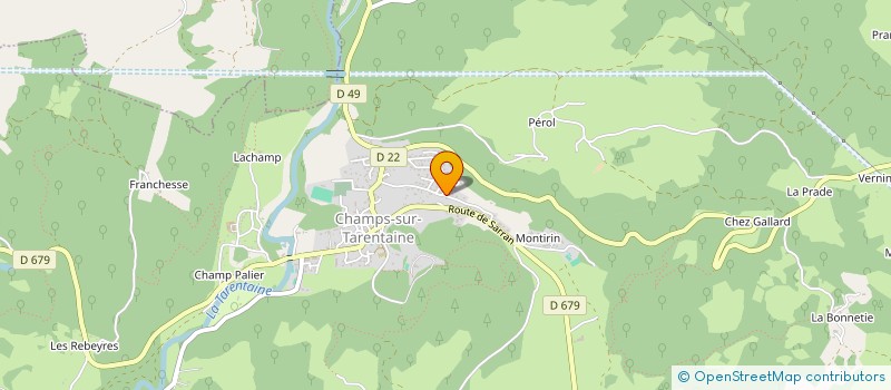 localisation de l'entreprise FRERES BOIS & PAYSAGES à CHAMPS-SUR-TARENTAINE-MARCHAL