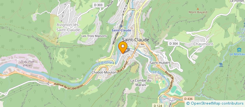 localisation de l'entreprise FRERES DECO  SAINT-CLAUDE