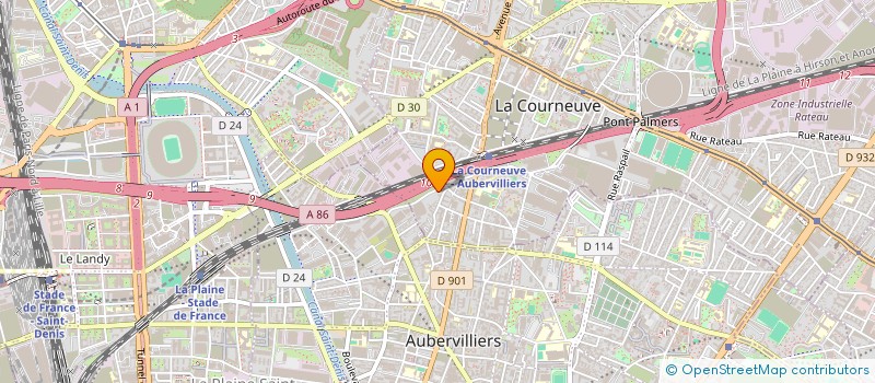 localisation de l'entreprise FRERES SOEURS DE PARIS à LA COURNEUVE