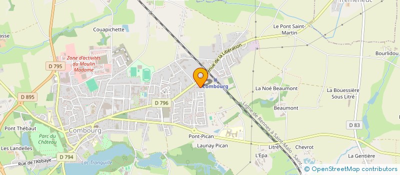 localisation de l'entreprise FRERESRAHUEL  COMBOURG