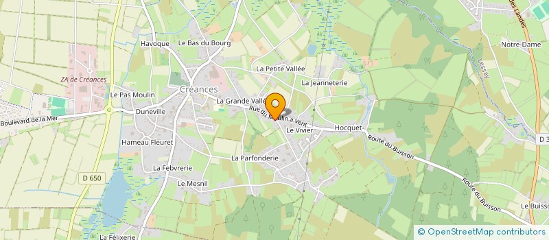 localisation de l'entreprise FRERETY à CREANCES