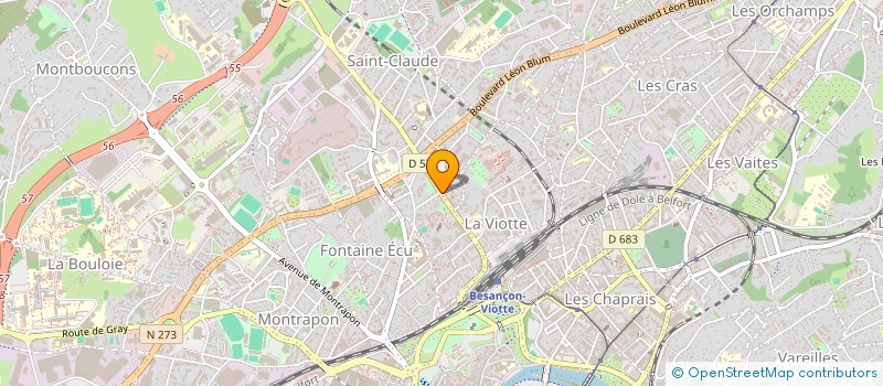 localisation de l'entreprise FRESH FOOD à BESANCON