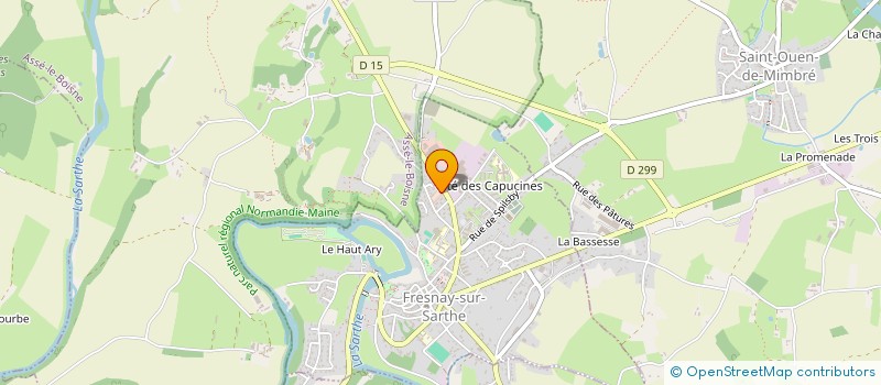 localisation de l'entreprise FRESNAY COIFF  FRESNAY-SUR-SARTHE