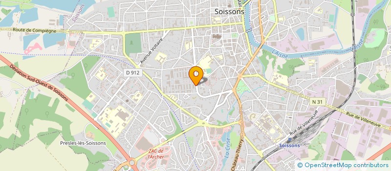 localisation de l'entreprise FRESNIERE HOTELIERE à SOISSONS